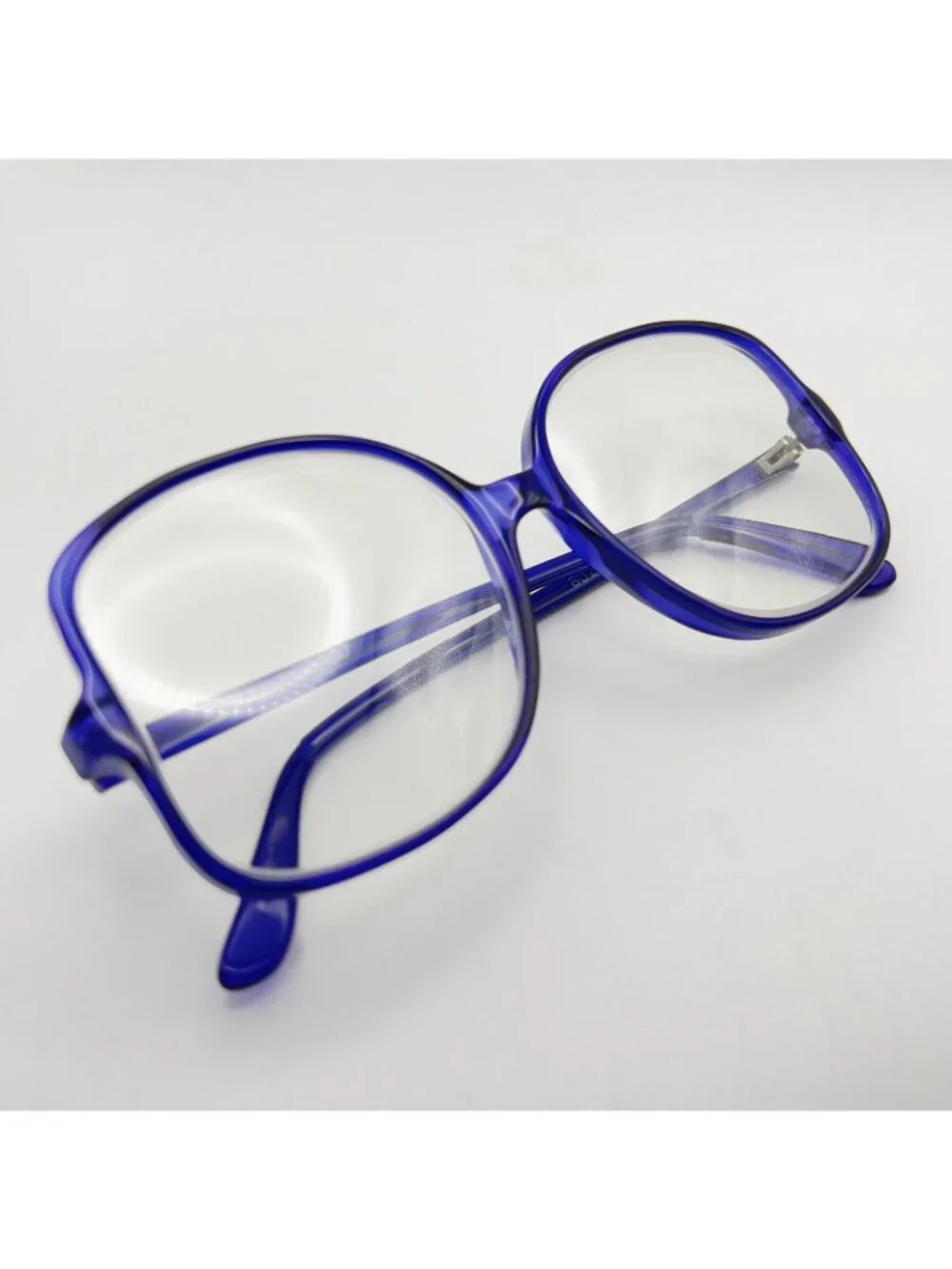 VTG Tura 632 Eyeglass Frames Over Large Transparent Israel Blue/Purple 63-17-137